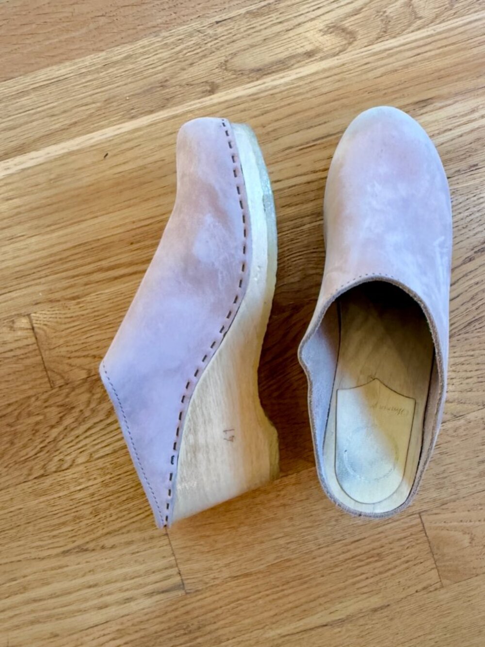 No. 6 Clog Nubuck Suede Wood Size 41 / 9.5 Tan